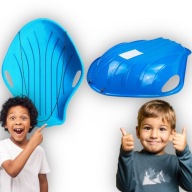 DUŻY ŚLIZG SANKI BOBSLEJ ZJAZDOWY Z UCHWYTAMI ZIMA ŚNIEG BIG ISDS NIEBIESKI