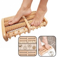 MASAŻER DO STÓP ROLLER PODWÓJNY DREWNIANY 10 ROLEK EKOLOGICZNY RELAKS SPA
