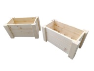 Drewniana Donica Balkonowa 48 cm | surowe drewno, RĘCZNA PRODUKCJA