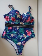 Śliczna markowa bielizna kąpielowa w kwiaty 4XL