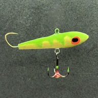 HyRyczki - cykada typu ważka - mosiężna z żółto-zielonymi pasami