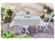 Obrus lakierowany plamoodporny z obszyciem połysk 110x140 cm szary zmywalny