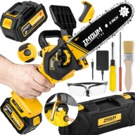 MINI PIŁA ŁAŃCUCHOWA AKUMULATOROWA PILARKA 8" DWA AKUMULATORY ZESTAW IMOUM