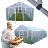 TUNEL FOLIOWY SZKLARNIA 2.8X6.2M OGRODOWY OGRODOWA STELAŻ FOLIA ZESTAW PTF
