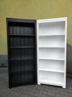 Biblioteczka _ Regał z drewna czarny _ biały