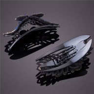 SPINKA klamra złote cyrkonie granat szafir Vintage modne retro perła BOHO