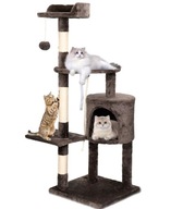 Drapak wysoki dla kota 115 cm – duży drapak z domkiem legowiskiem zabawkami