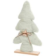 Choinka z futerka z drewnianą gwiazdką ozdoba bożonarodzeniowa 41 cm