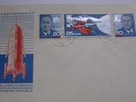 NRD - Wizyta rosyjskich kosmonautów - Mi. 1138-40 trójka FDC