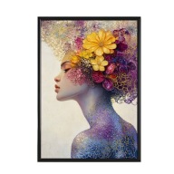 Plakat 50x70 ,poster , MODERN ,GŁOWA KWIAT,SALON,BIURO,POKÓJ