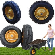 KOŁO MOCNE DO TACZKI KÓŁKO 8PR 400 MM 8 170 KG 4.80/4.00-8 OŚ WYTRWAŁE