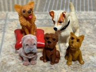 M.I. Ltd 1993 Puppy DOGS PIESKI 5 SZT FIGUREK