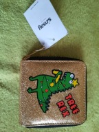 Portfel błyszczący damski z smokiem Sinsay