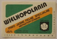 ETYKIETA - BROWAR KROTOSZYN - WIELKOPOLANIN - PIWO JASNE PEŁNE SPECJALNE