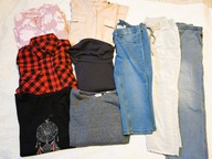 komplet zestaw paka ubrań spodnie bluzki rozmiar 44 XXL