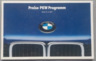 Prospekt BMW Preise PKW Programm Cennik 21.4.1987