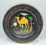 Egipt - mosiężny talerz EGIPT wielbłąd 19,5cm - kolekcjonerski