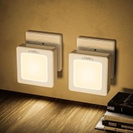 LAMPKA NOCNA DO GNIAZDKA Z CZUJNIKIEM ZMIERZCHU REGULOWANA JASNOŚĆ 2 SZT