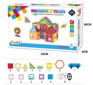 Klocki magnetyczne konstrukcyjne dla dzieci zestaw 70 elementów Stator