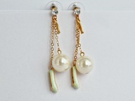 WISZĄCE KOLCZYKI BUCIK RYBKA EMALIA PERŁA