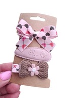 Spinki do włosów kokardka 3 szt.