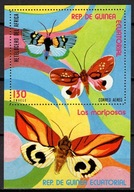 **819 GUINEA ECUATORIAL BL.254 = 6E - KWIATY, MOTYLE