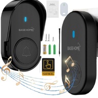 Dzwonek Bezprzewodowy Do Drzwi z GNIAZDKA 230V Wodoodporny Daszek 250M IP44