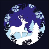 Kartka Bożonarodzeniowa JELONEK