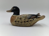 Kaczka - rzeźba z drewna - stara vinatge bardzo ładna kolekcjonerska 20,5cm