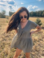 Sukienka khaki ONE SIZE 100% Bawełna