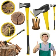 SIEKIERA ROZŁUPUJĄCA DUŻA DO DREWNA GŁOWICA ZE STALI WĘGLOWEJ 90 CM 2 KG