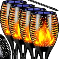 LAMPA SOLARNA POCHODNIA LED OGRODOWA 4 SZT EFEKT PŁOMIENIA WBIJANA IP44 8H