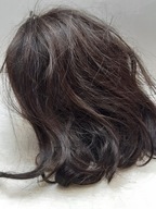 peruka półdługa włosy naturalne 100% kasztan FIRST QUALITY mycka wpinka