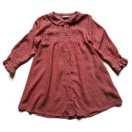 NEXT sukienka z kołnierzykiem i wzorem 104 cm