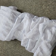 Organtyna kreszowana, pasy, biała, szer. 180cm, 2Blk-a