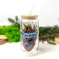 Szklanka z pokrywką i słomką 550 ml dla fanów Harry'ego Pottera Ravenclaw