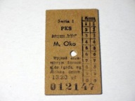 PKS Zakopane - Morskie Oko 1953 rok - PRL - bilet 117