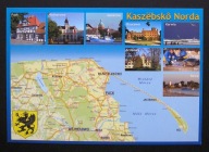 Pocztówka > Kaszuby ~ Kaszubska Norda (Płn.) - miejscowości, mapka regionu
