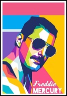 A2 PLAKAT MUZYCZNY MUZYKA ROCK ZESPÓŁ QUEEN FREDDIE MERCURY
