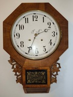 Stary piękny amerykański zegar wahadłowy Junghans brak wahadła, do naprawy