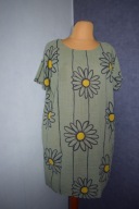 Piękna Sukienka włoska w kwiaty bawełniana_ 46