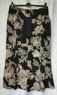 SPÓDNICA LETNIA CZARNA W KWIATY 44-46-48