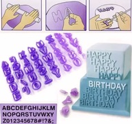 Alfabet, Literki, cyferki, wykrawacze do dekoracji ciasta, tortu