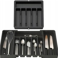 ORGANIZER DO SZUFLADY KUCHENNEJ NA SZTUĆCE AKCESORIA KUCHNI KUCHENNY CZARNY