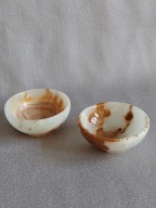 ŁADNE MISECZKI MISECZKA Z ONYKSU ZESTAW DWÓCH ŁADNY KOLOR