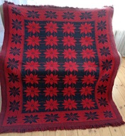 Vintage*narzuta* obrus * obustronny wzór * frędzle