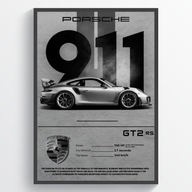 Porsche 911 Plakat 40x50 w Ramce | Obraz Motoryzacyjny, Dekoracja