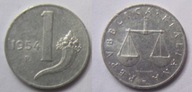 Włochy 1 lir 1954