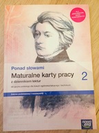 Książka język polski Ponad słowami Maturalne karty pracy dzienniki lektur 2