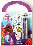 DISNEY ARIELKA MAŁA SYRENKA Kolorowanka Łamigłówki Szkicownik + Kredki